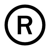 Registered trademark symbol. Line art style