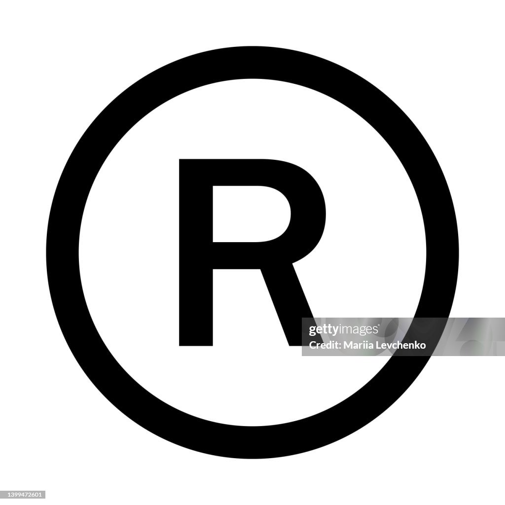 Register Simble Registered Trademark Symbol Line Art Style High-Res Vector Graphic ...