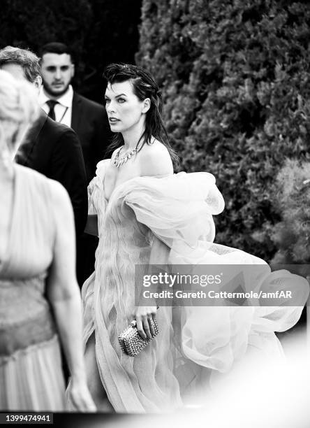 Milla Jovovich attending the amfAR Gala Cannes 2022 at Hotel du Cap-Eden-Roc on May 26, 2022 in Cap d'Antibes, France.