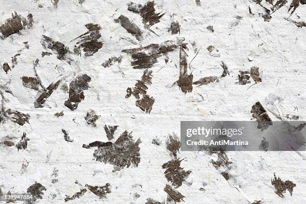 handmade paper textured whith bog oak wood shavings as background - handgemacht 個照片及圖片檔