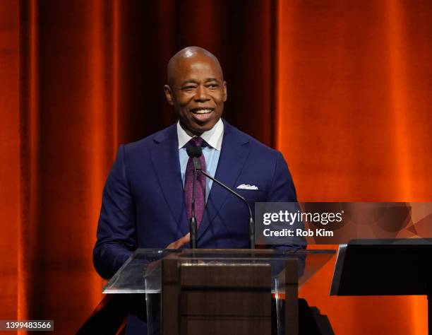 Mayor Eric Adams attends the Friars Club gala honoring Tracy Morgan with the Entertainment Icon Award at The Ziegfeld Ballroom on May 26, 2022 in New...