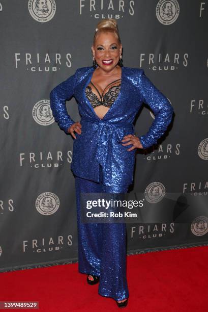 Rolonda Watts attends the Friars Club gala honoring Tracy Morgan with Entertainment Icon Award at The Ziegfeld Ballroom on May 26, 2022 in New York...