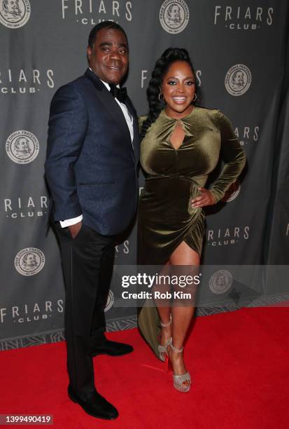 Tracy Morgan and Sherri Shepherd attend the Friars Club gala honoring Tracy Morgan with Entertainment Icon Award at The Ziegfeld Ballroom on May 26,...