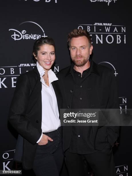 Mary Elizabeth Winstead and Ewan McGregor attend a surprise premiere of the first two episodes of “Obi-Wan Kenobi” at Star Wars Celebration in...