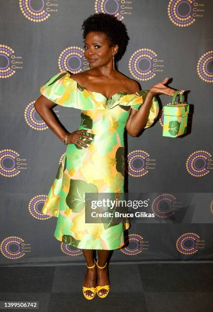 LaChanze poses at the 2022 Outer Critics Circle Awards at The New York Public Library for the Performing Arts on May 26, 2022 in New York City.