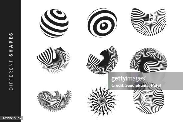 stockillustraties, clipart, cartoons en iconen met abstract design element. optical art. - centrifugal force