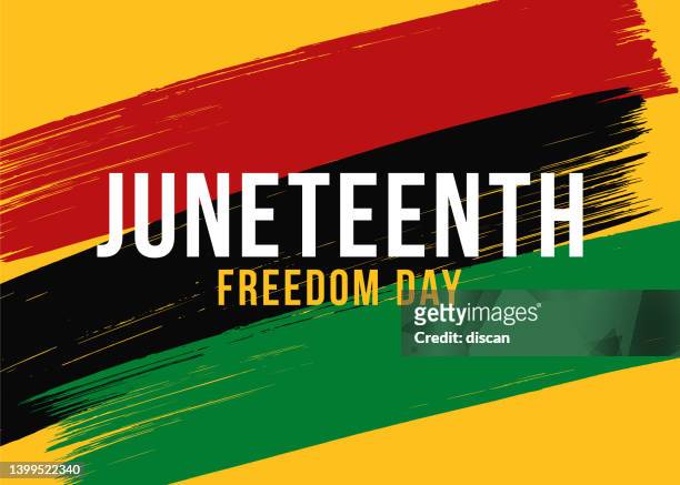 juneteenth independence day design with brushes. - celebration event stock illustrations