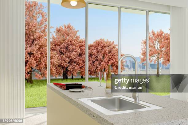 Counter With Computer Top View Bar Counter Top View Stock-Fotos und Bilder - Getty Images