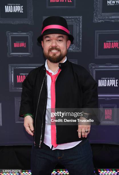 Comedian Brad Williams arrives at the premiere of Mad Apple by Cirque du Soleil at New York-New York Hotel & Casino on May 26, 2022 in Las Vegas,...