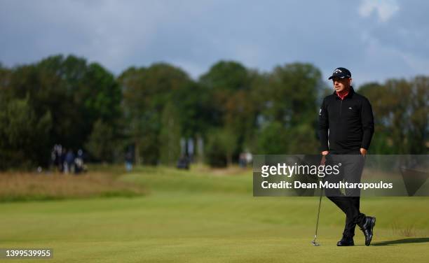 Matt Wallace of England putts on the 15th green during Day Two of the Dutch Open at Bernardus Golf on May 27, 2022 in Cromvoirt, Netherlands.
