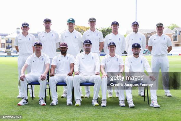 First-Class County XI pose for a team photo prior to Day Two of the Tour match between First Class Counties XI and New Zealand at Cloudfm County...