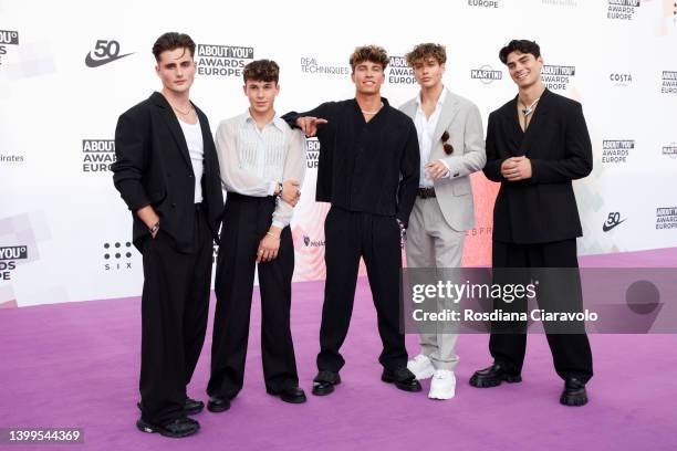 Elevator Boys arrives for the ABOUT YOU Awards Europe at Superstudio Maxi on May 26, 2022 in Milan, Italy.