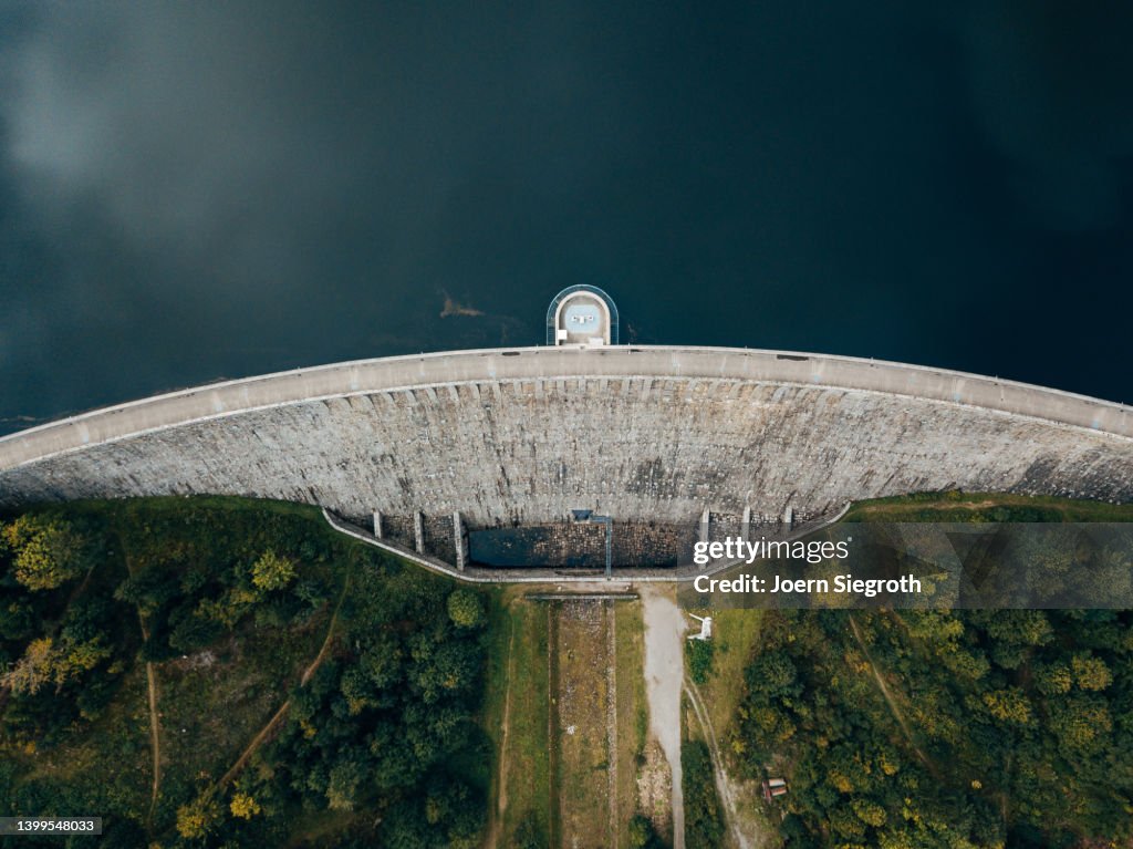 High Angle View Of Dam in the black forest