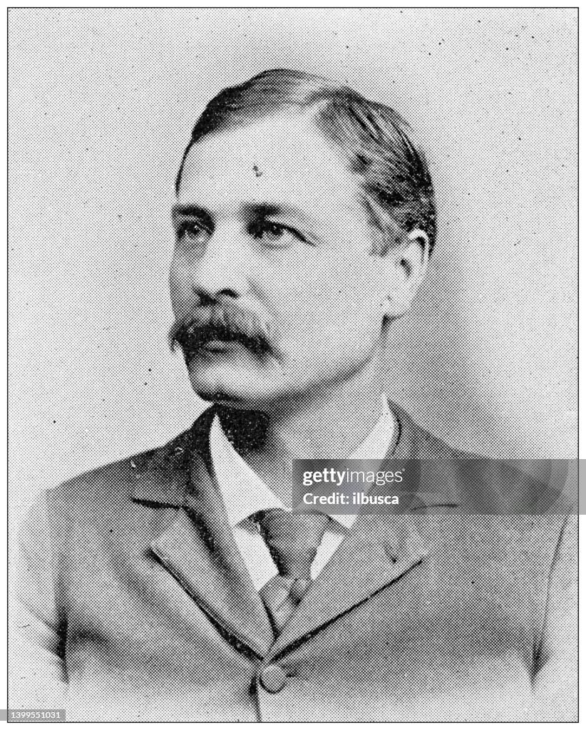 Antique photograph from Lawrence, Kansas, in 1898: E E Myers, Deputy Sheriff