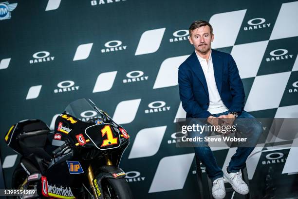 Former MotoGP rider Max Biaggi of Italy becomes a MotoGP Legend during a special ceremony during the MotoGP during the free practice of the MotoGP...