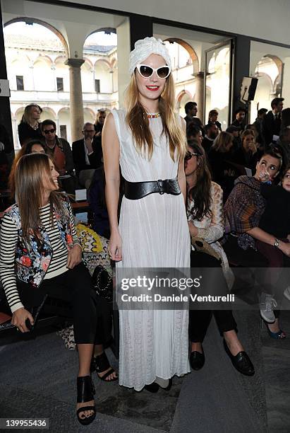 Eugenia Niarchos attends the Missoni Autumn/Winter 2012/2013 fashion show as part of Milan Womenswear Fashion Week on February 26, 2012 in Milan,...