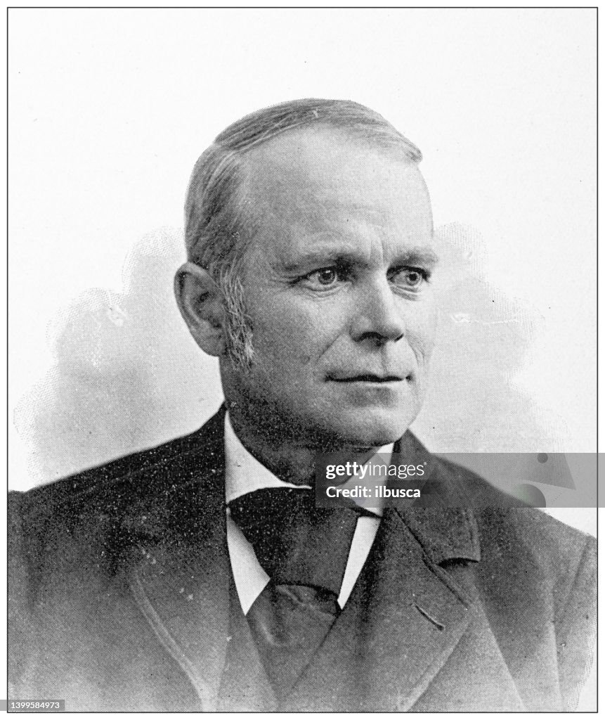 Antique photograph from Lawrence, Kansas, in 1898: Francis Huntington Snow, Chancellor University of Kansas