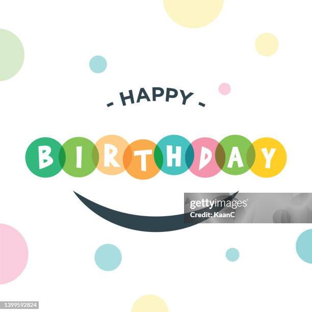 stockillustraties, clipart, cartoons en iconen met happy birthday lettering vector stock illustration - happy birthday banner