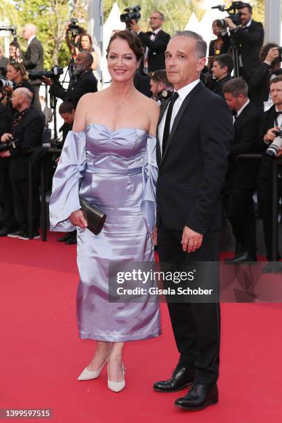 Natalia Wörner and Heiko Maas attend the screening of "Mother And Son " during the 75th annual Cannes film festival at Palais des Festivals on May...