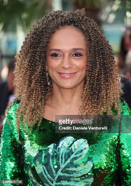 Isabel dos Santos attends the screening of "Mother And Son " during the 75th annual Cannes film festival at Palais des Festivals on May 27, 2022 in...