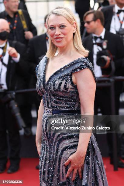 Lea T attends the screening of "Mother And Son " during the 75th annual Cannes film festival at Palais des Festivals on May 27, 2022 in Cannes,...