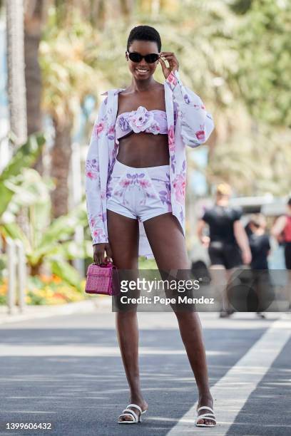 Maria Borges is seen during the 75th annual Cannes film festival on May 27, 2022 in Cannes, France.