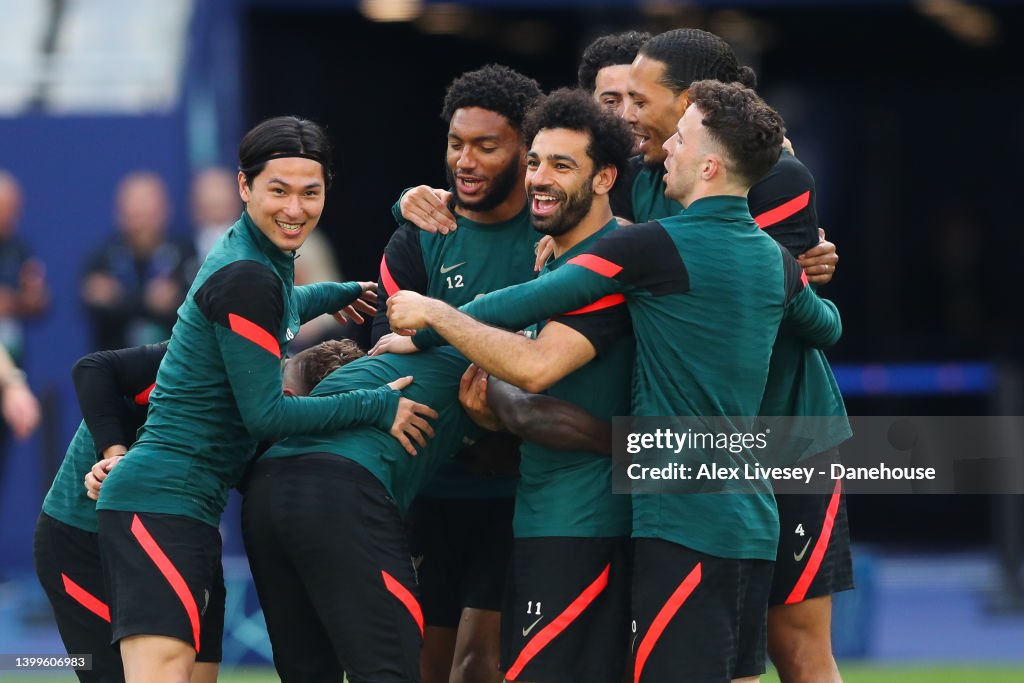 Liverpool FC Training Session And Press Conference - UEFA Champions League Final 2021/22