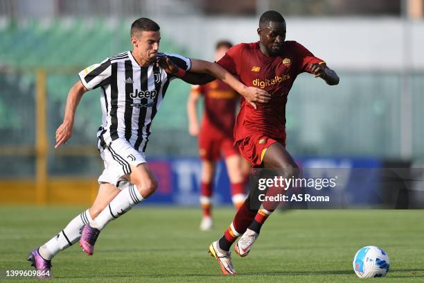 Maissa Codou Ndiaye of Roma U19 in action during the Primavera 1 Playoffs match between AS Roma and Juventus U19 at Enzo Ricci Stadium on May 27,...