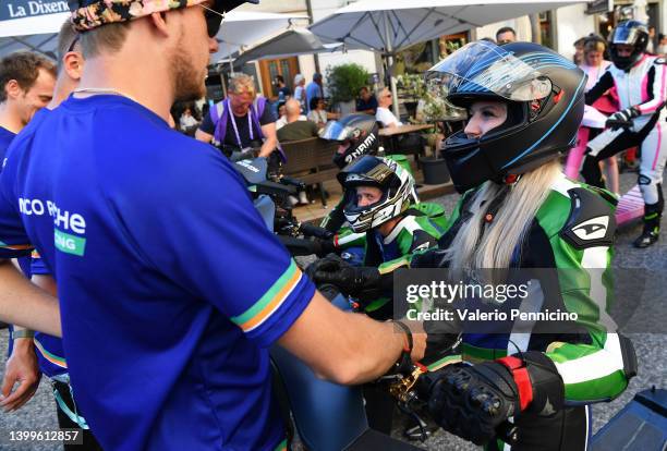 Elise Christie of Nico Roche Racing looks on during Day 1 of the eSC – eSkootr Championship in Sion on May 27, 2022 in Sion, Switzerland.