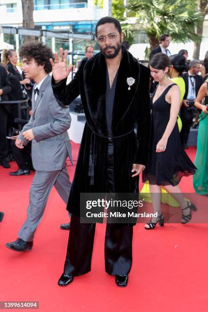 LaKeith Lee Stanfield attends the screening of "Mother And Son " during the 75th annual Cannes film festival at Palais des Festivals on May 27, 2022...