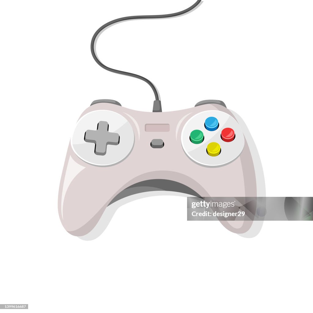 Gamepad, Game Controller o Joystick Icon Diseño plano.