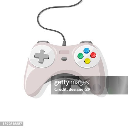 Gamepad, Game Controller or Joystick Icon Flat Design. Gamepad, Game Controller or Joystick Icon Flat Design.