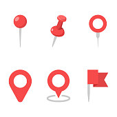 Location and Map Pin Icon Set Vector Design.