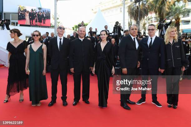 Liv Corfixen, Nicolas Winding Refn, Amira Casar and guests attend the screening of "Mother And Son " during the 75th annual Cannes film festival at...