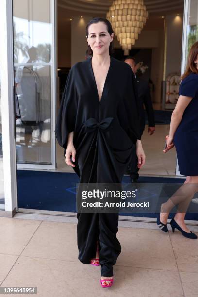 Amira Casar is seen during the 75th annual Cannes film festival at on May 27, 2022 in Cannes, France.