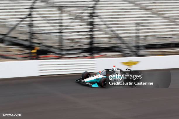 Dalton Kellet of Canada drives the A. J. Foyt Enterprises during the 2022 Indianapolis 500 Carb Day at Indianapolis Motor Speedway on May 27, 2022 in...