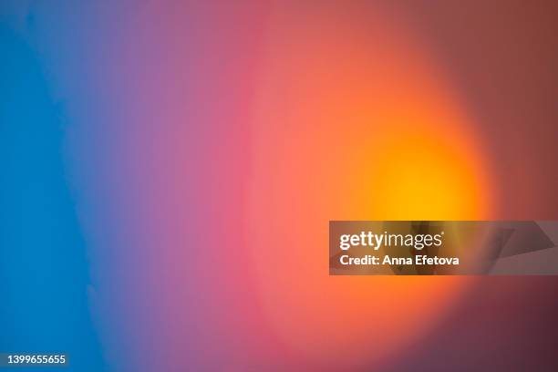 blurred colorful neon background with abstract shadows and lights pattern. copy space for your design. trendy colors of the year. - art from the shadows stockfoto's en -beelden