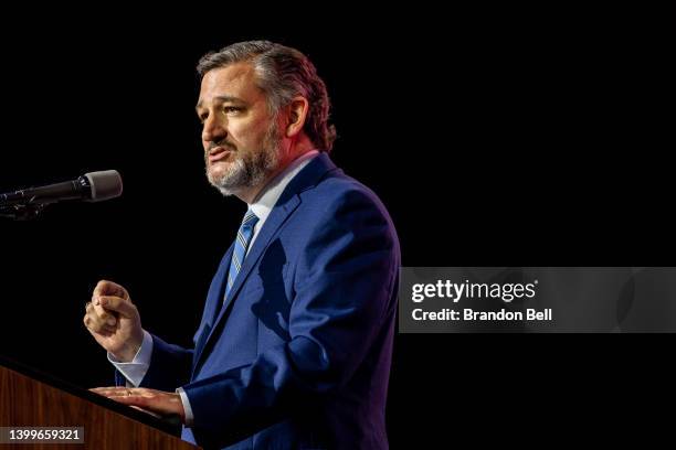 Sen. Ted Cruz speaks during the National Rifle Association annual convention at the George R. Brown Convention Center on May 27, 2022 in Houston,...