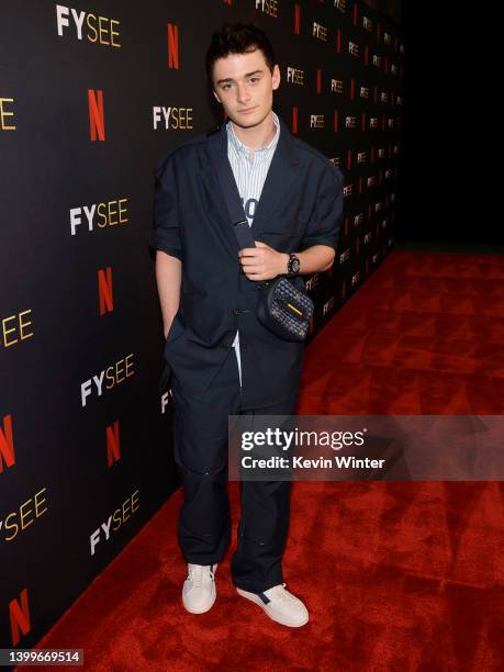 Noah Schnapp attends as Netflix Hosts "Stranger Things" Los Angeles FYSEE Event at Netflix FYSee Space on May 27, 2022 in Los Angeles, California.