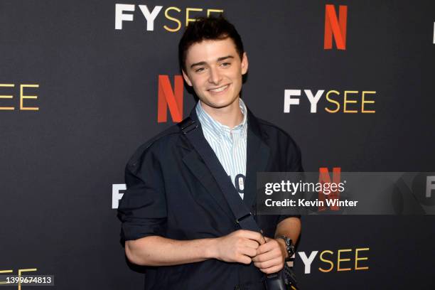 Noah Schnapp attends as Netflix Hosts "Stranger Things" Los Angeles FYSEE Event at Netflix FYSee Space on May 27, 2022 in Los Angeles, California.