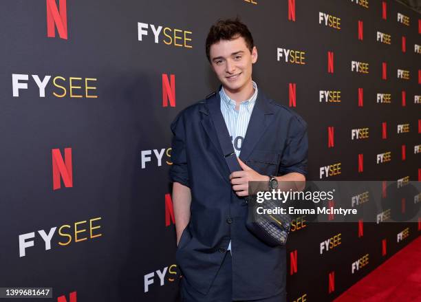 Noah Schnapp attends Netflix's Stranger Things ATAS Official Screening at Raleigh Studios Hollywood on May 27, 2022 in Los Angeles, California.