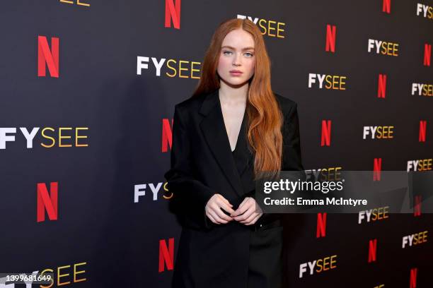 Sadie Sink attends Netflix's Stranger Things ATAS Official Screening at Raleigh Studios Hollywood on May 27, 2022 in Los Angeles, California.