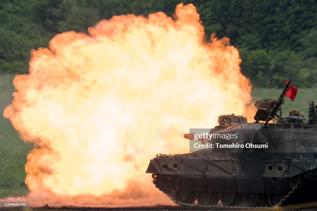 Japan's Ground Self-Defense Force Conducts Live Fire Exercise