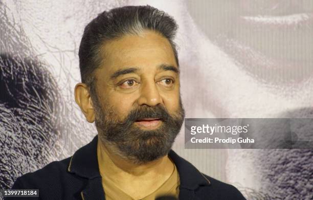 Kamal Hassan attends the trailer launch 'Vikram Hitlist' on May 28, 2022 in Mumbai, India.