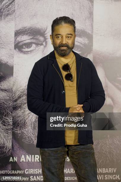 Kamal Hassan attends the trailer launch 'Vikram Hitlist' on May 28, 2022 in Mumbai, India.