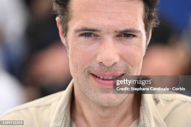 Nicolas Bedos attends the photocall for "Mascarade" during the 75th annual Cannes film festival at Palais des Festivals on May 28, 2022 in Cannes,...