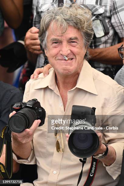 Francois Cluzet attends the photocall for "Mascarade" during the 75th annual Cannes film festival at Palais des Festivals on May 28, 2022 in Cannes,...