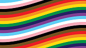 LGBTQIA Rainbow Pride Flag Striped Background Vector