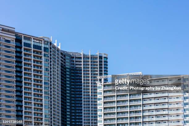 tokyo city in the morning. - buildings clear sky stock pictures, royalty-free photos & images