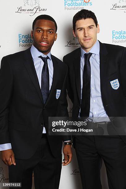 Daniel Sturridge and Gareth Barry attend The England Footballers Foundation Lions and Roses Charity Dinner 2012 in aid of Help For Heroes and Cancer...